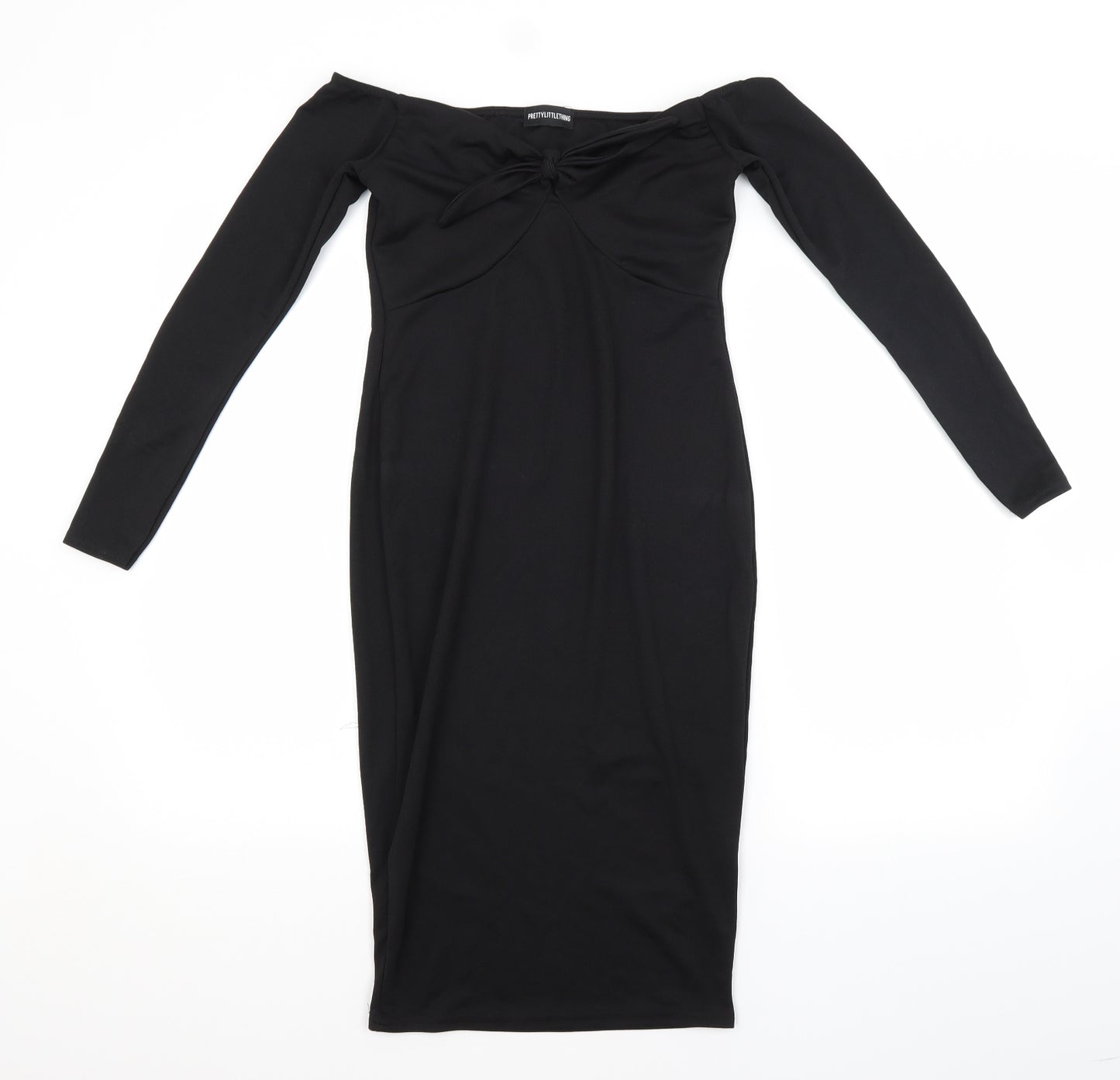 PRETTYLITTLETHING Womens Black   Pencil Dress  Size 8