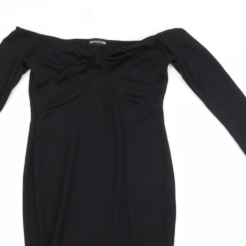PRETTYLITTLETHING Womens Black   Pencil Dress  Size 8