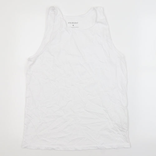 Primark Mens White   Basic Tank Size M