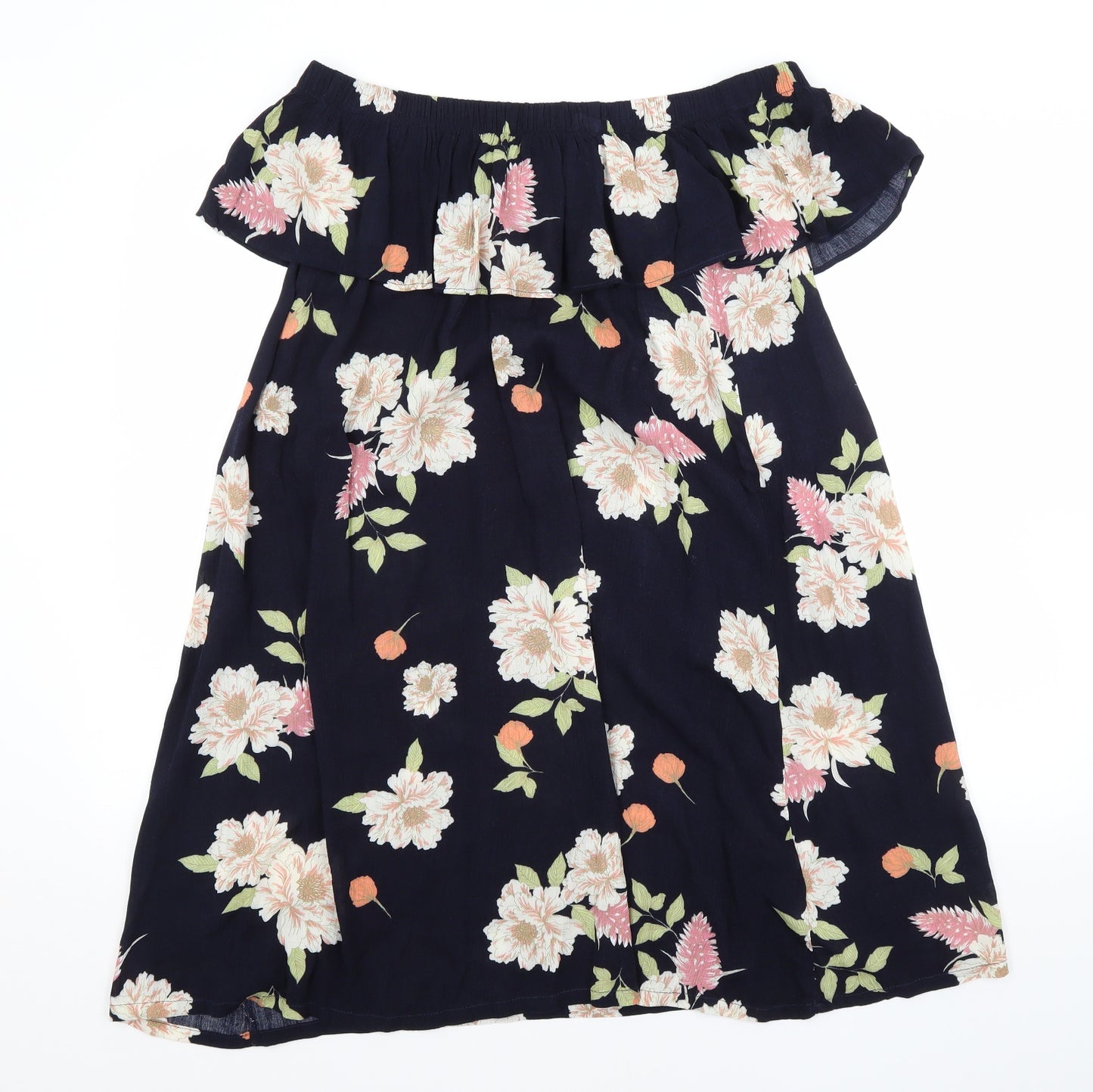 Dorothy Perkins Womens Blue Floral  A-Line  Size 14
