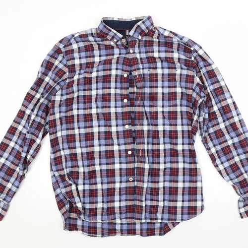 Blue Harbour Mens Multicoloured Check   Button-Up Size L