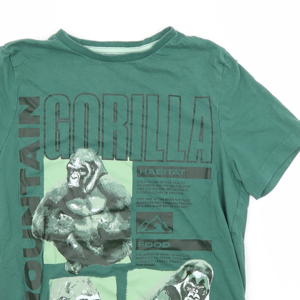 F&F Boys Green   Basic T-Shirt Size 11-12 Years  - GORILLA