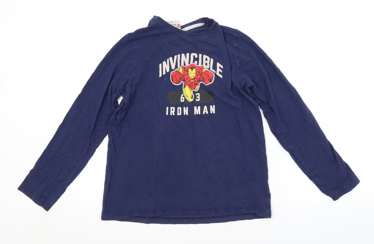 Primark Boys Blue   Basic T-Shirt Size 11-12 Years  - IRON MAN