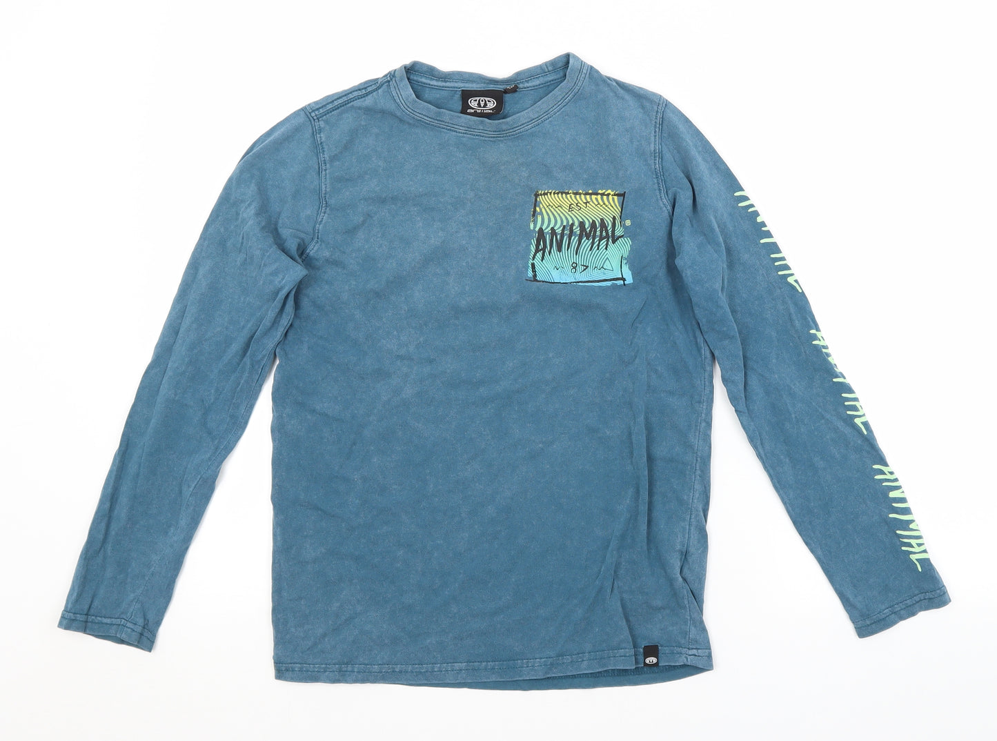 Animal Boys Blue   Basic T-Shirt Size 9-10 Years