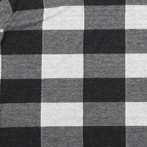 M&S Womens Grey Check  Pullover Jumper Size 22