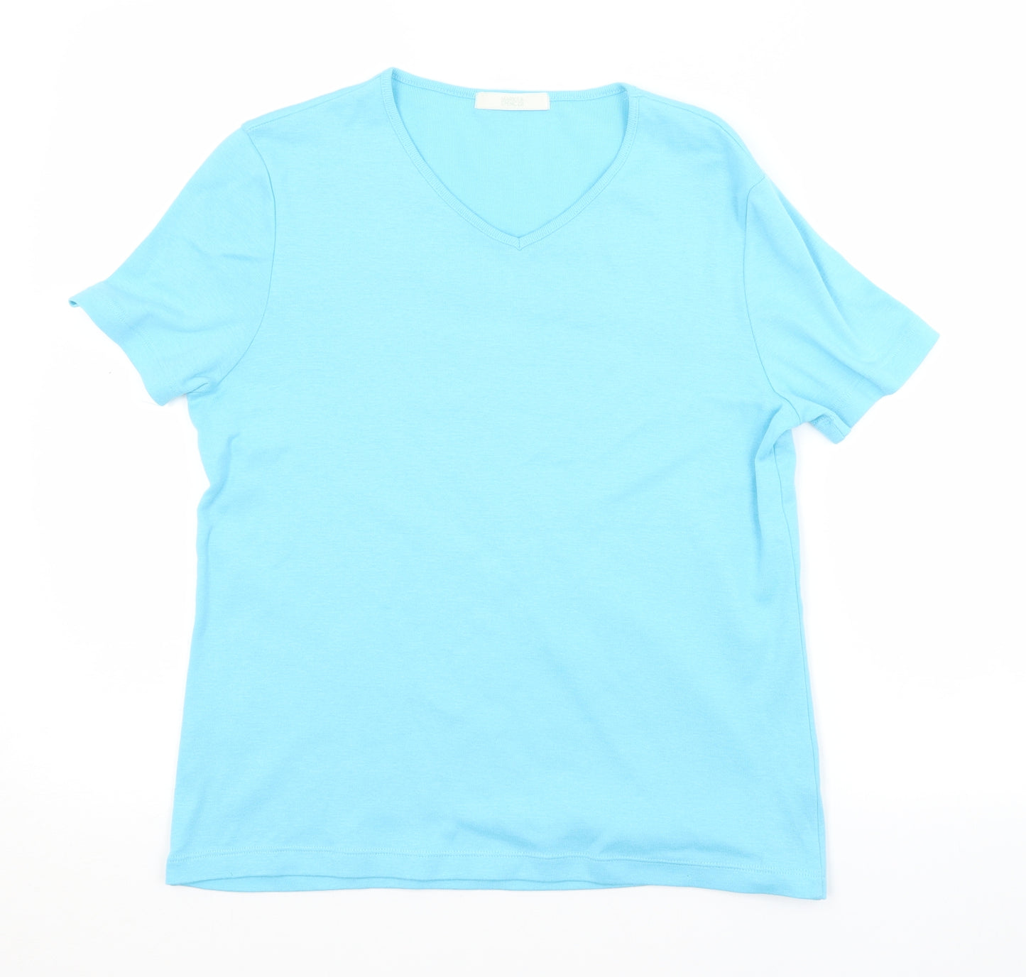 M&S Womens Blue   Basic T-Shirt Size 12