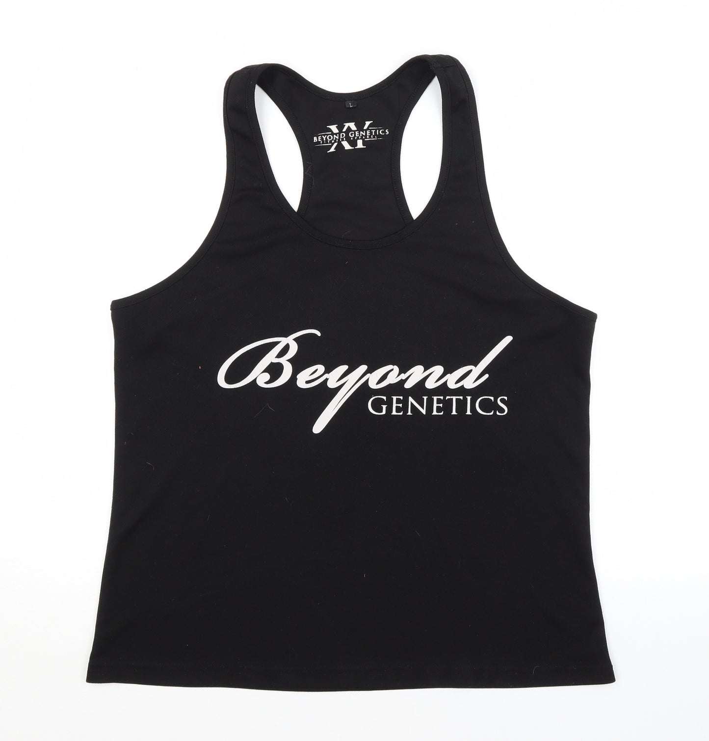 BEYOND GENETICS Womens Black   Basic Tank Size L
