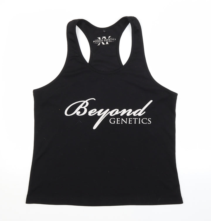 BEYOND GENETICS Womens Black   Basic Tank Size L