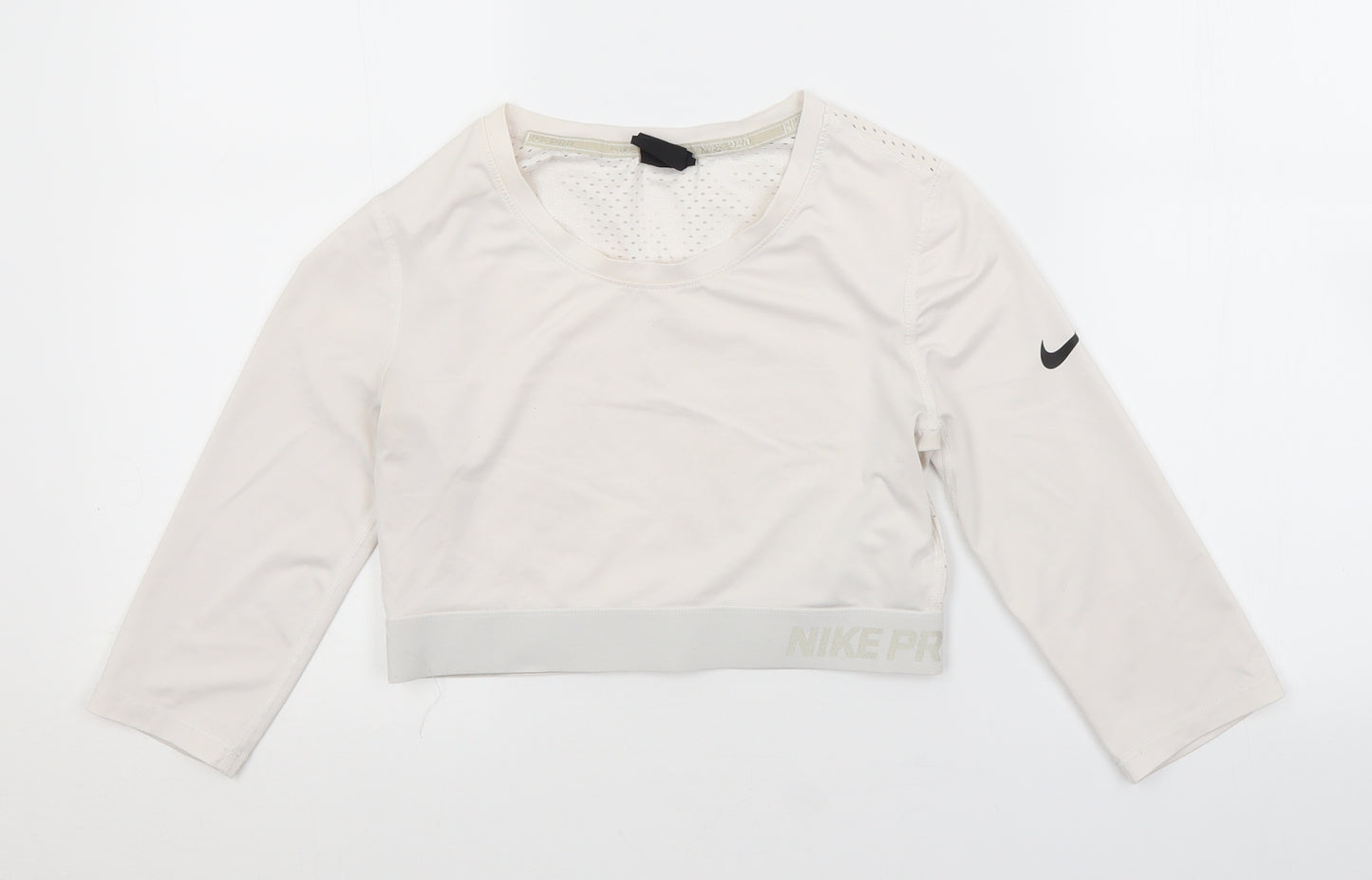NIKE PRO Womens White   Cropped Casual Size S