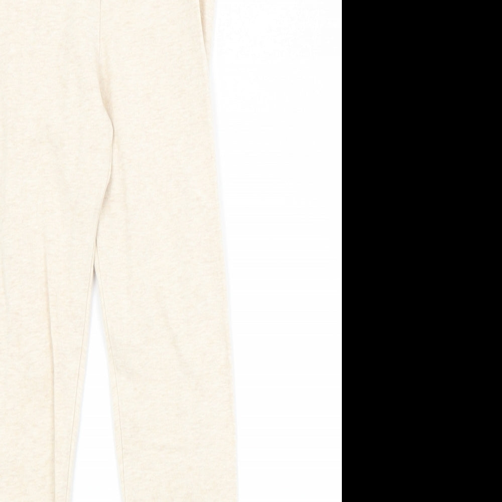 F&F Girls Beige   Jogger Trousers Size 7-8 Years