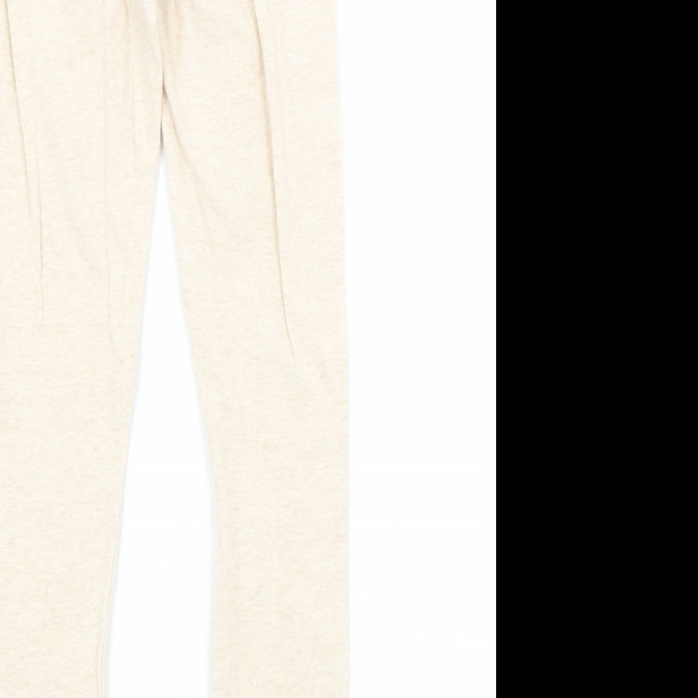 F&F Girls Beige   Jogger Trousers Size 7-8 Years