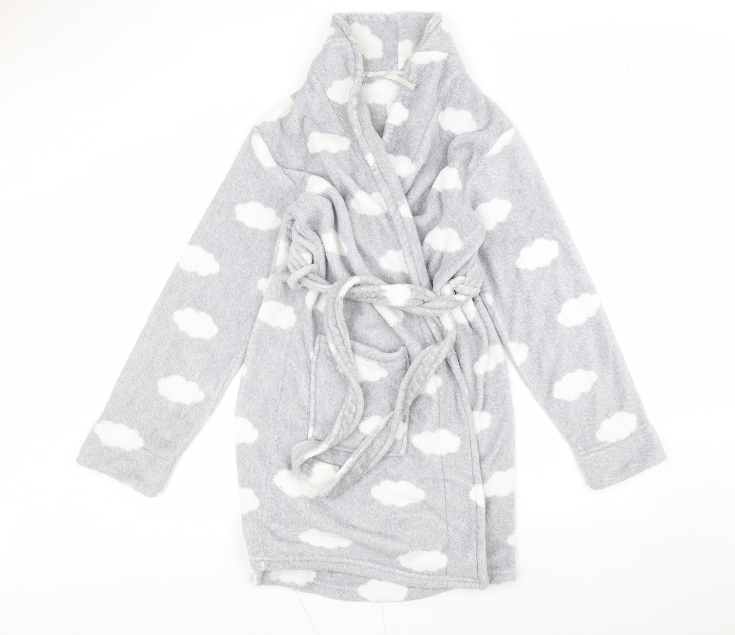 Primark Womens Grey Solid  Babydoll Robe Size XS