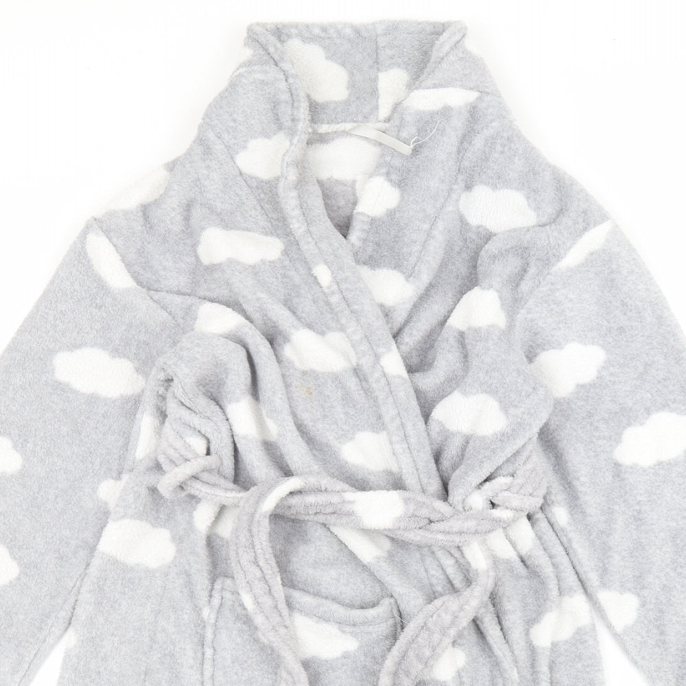 Primark Womens Grey Solid  Babydoll Robe Size XS