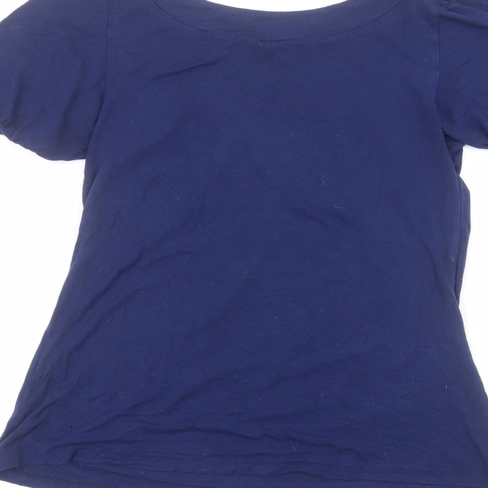 Warehouse Womens Blue   Basic T-Shirt Size 8