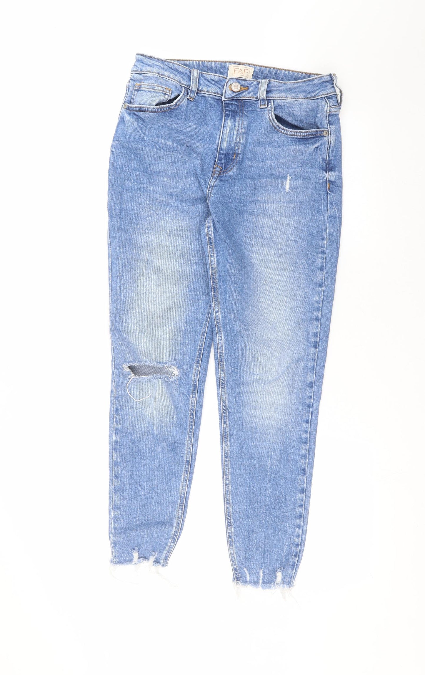 F&F Womens Blue   Straight Jeans Size 12 L26 in