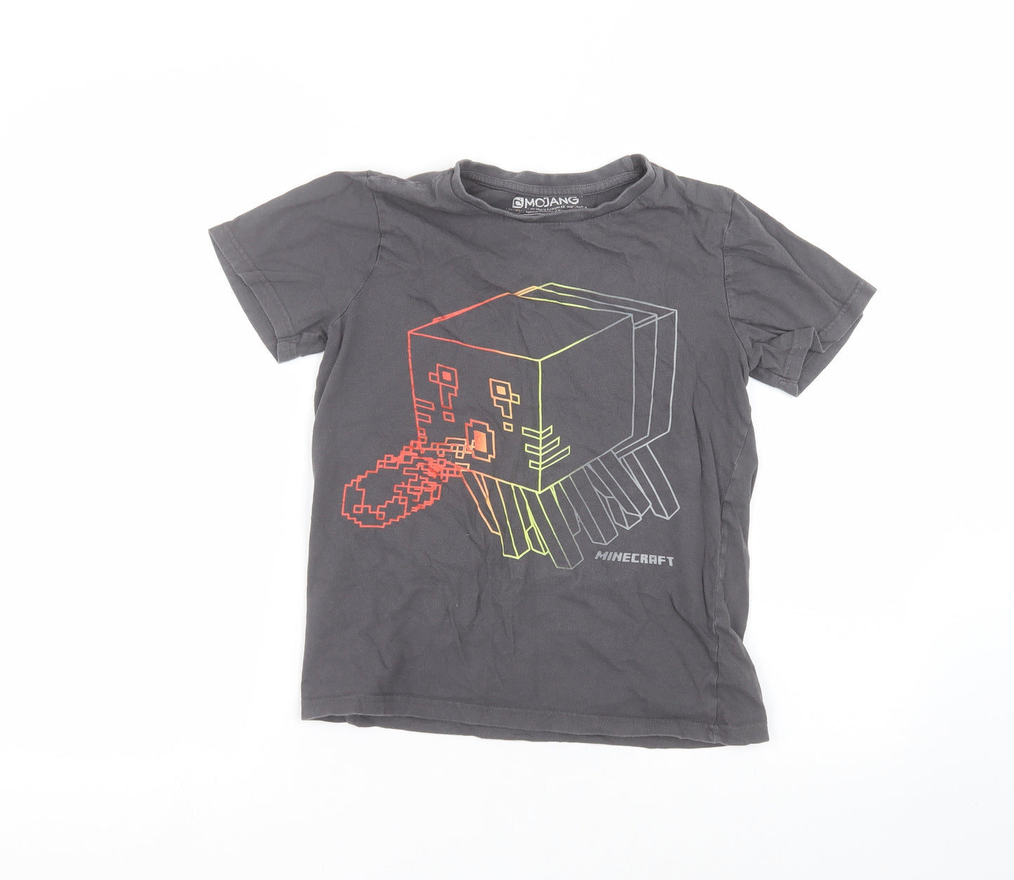 TU Boys Black   Basic T-Shirt Size 12 Years  - Minecraft