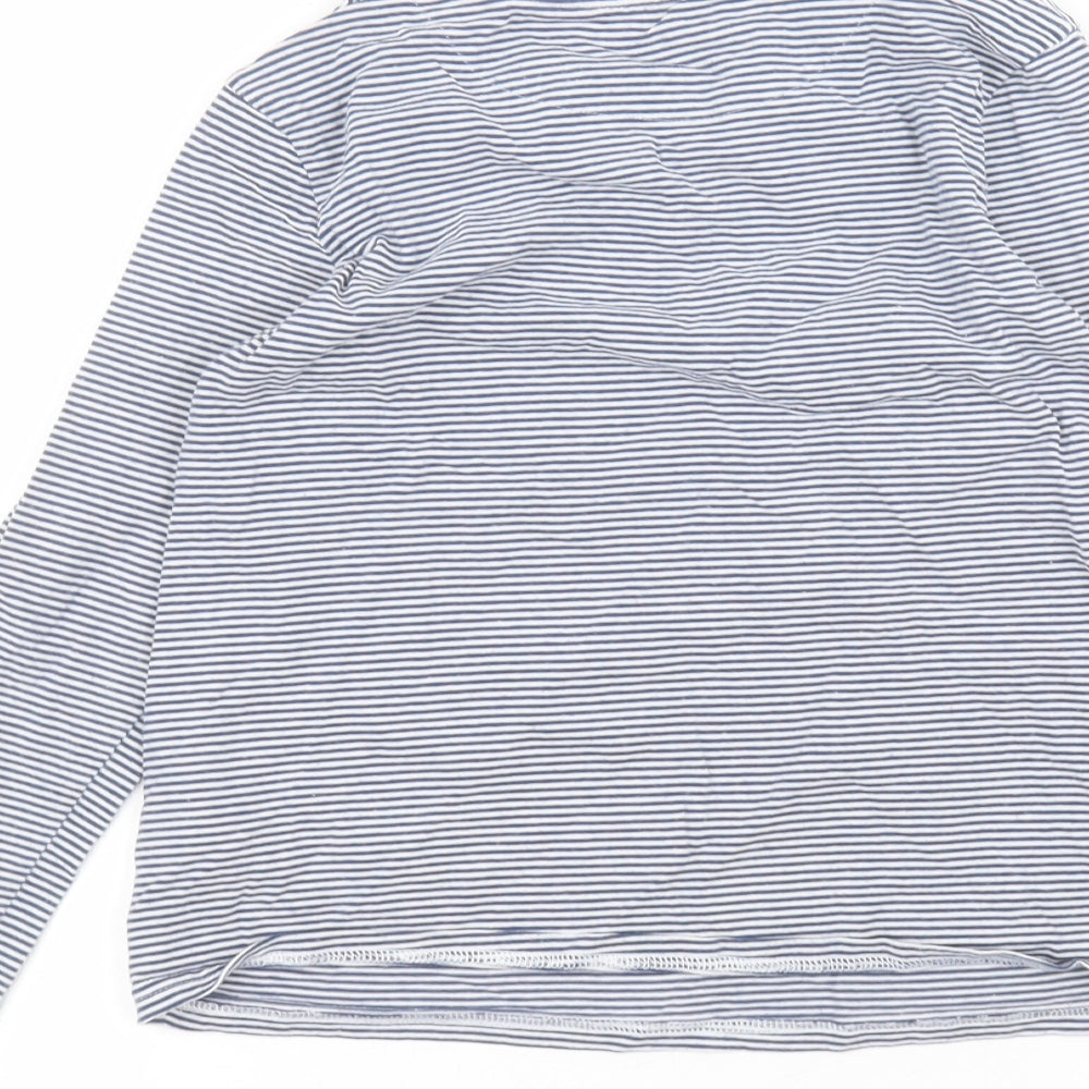 Marks and Spencer Girls White Striped  Basic T-Shirt Size 11-12 Years