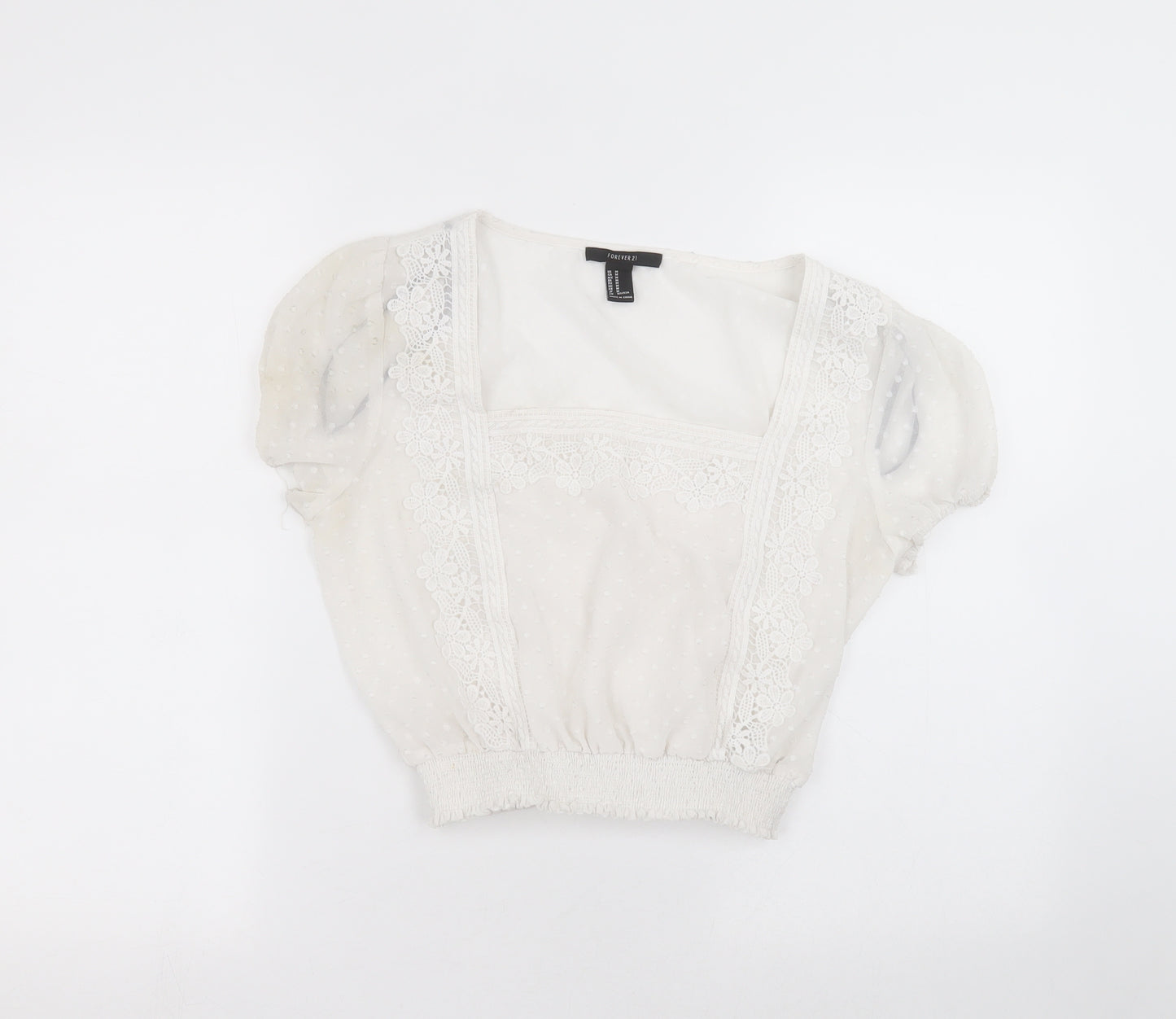 FOREVER 21 Womens White   Basic T-Shirt Size M