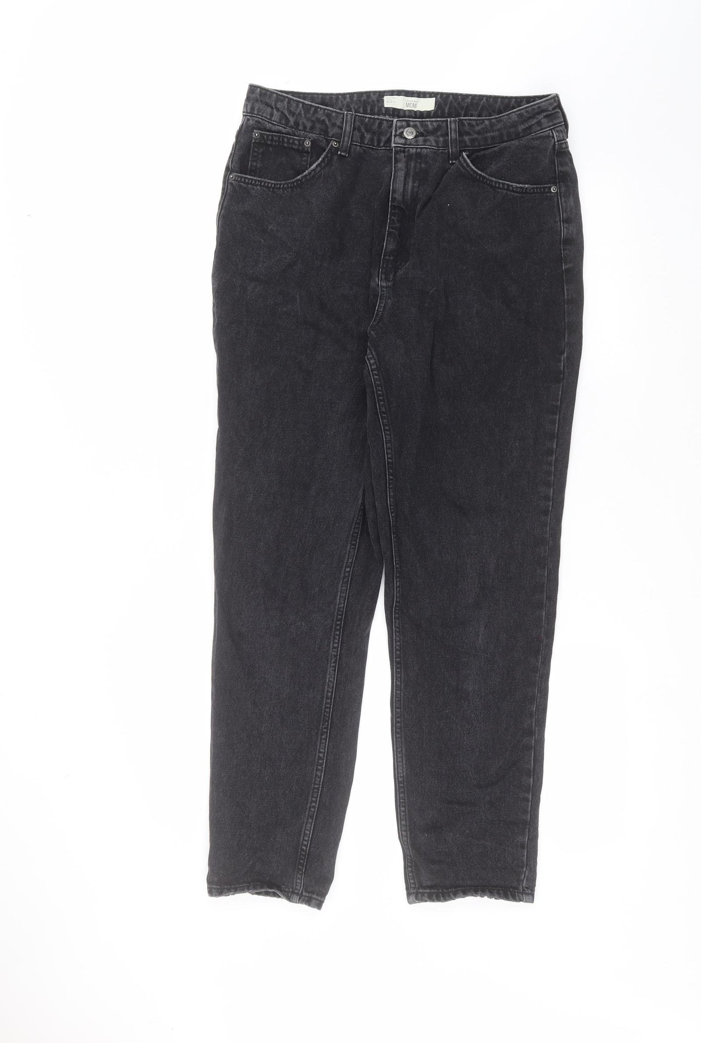 Topshop Womens Black   Straight Jeans Size 32 in L32 in