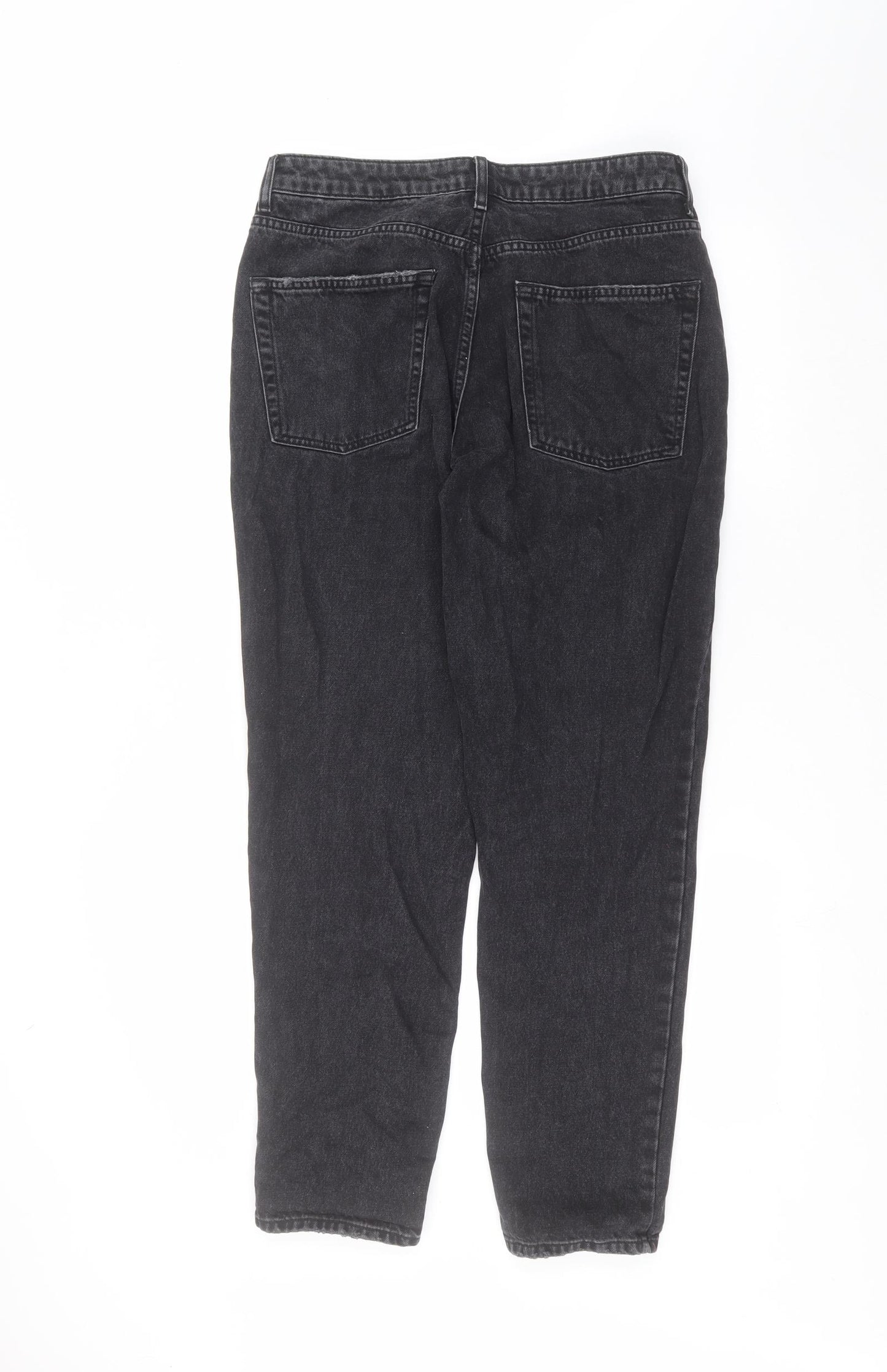 Topshop Womens Black   Straight Jeans Size 32 in L32 in