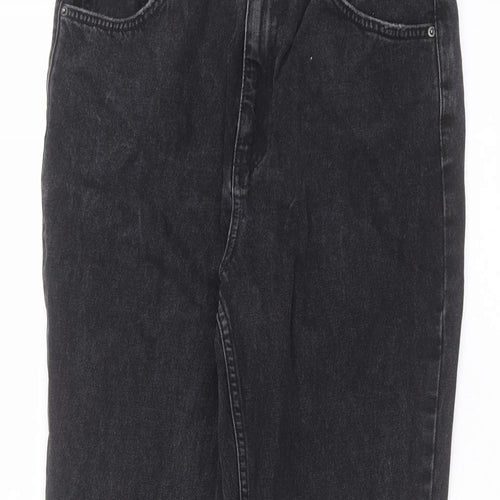 Topshop Womens Black   Straight Jeans Size 32 in L32 in