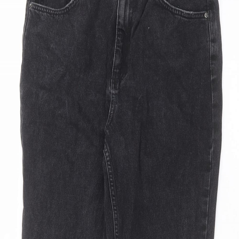 Topshop Womens Black   Straight Jeans Size 32 in L32 in