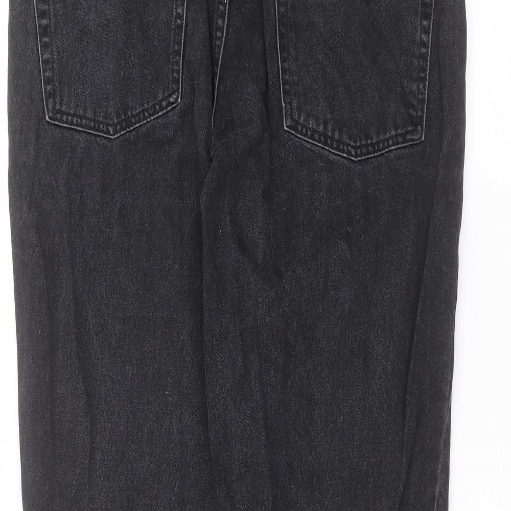 Topshop Womens Black   Straight Jeans Size 32 in L32 in