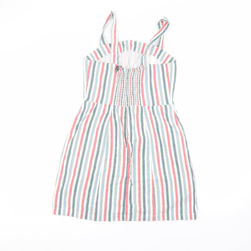Primark Womens White Striped  A-Line  Size 10