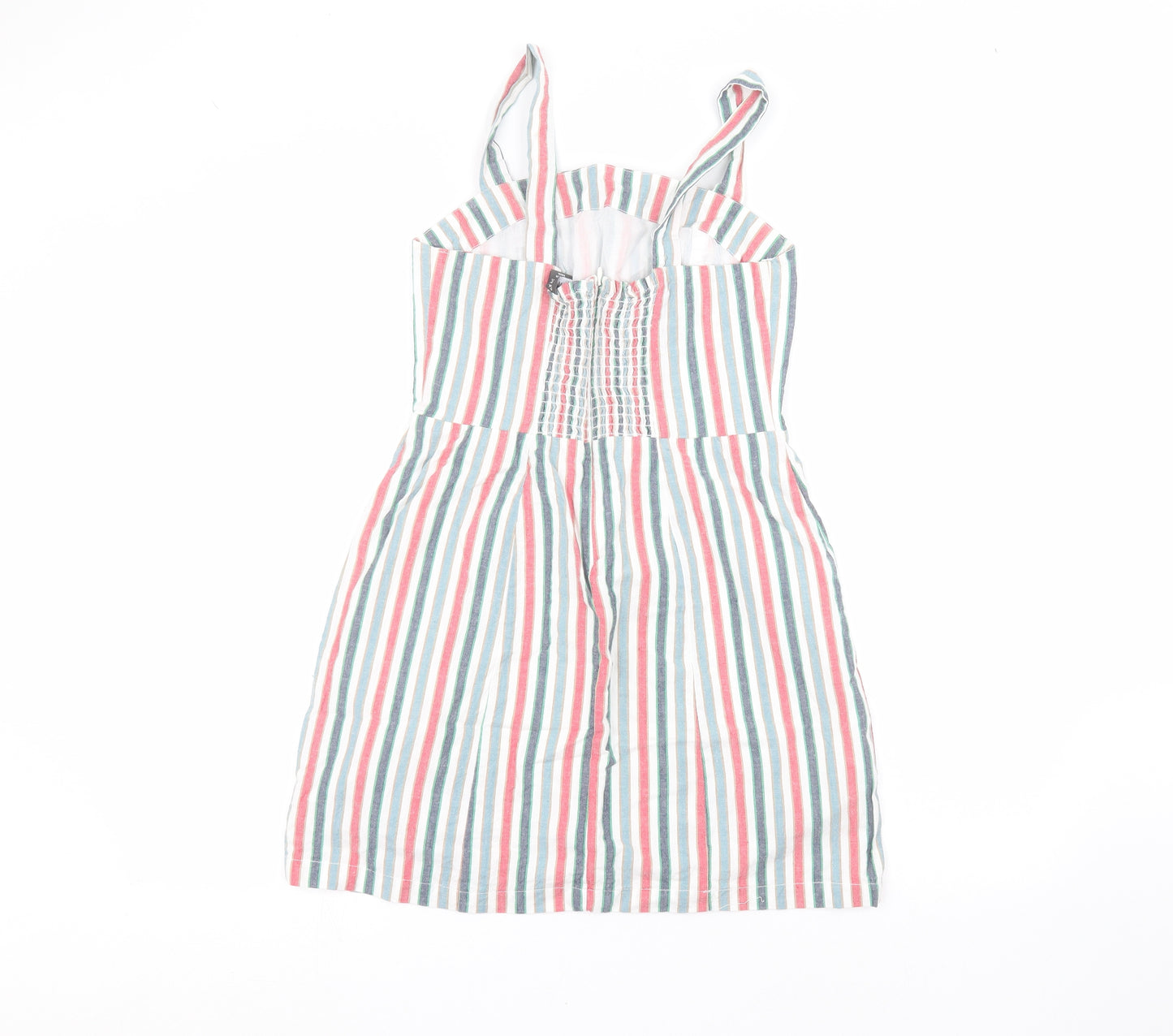 Primark Womens White Striped  A-Line  Size 10