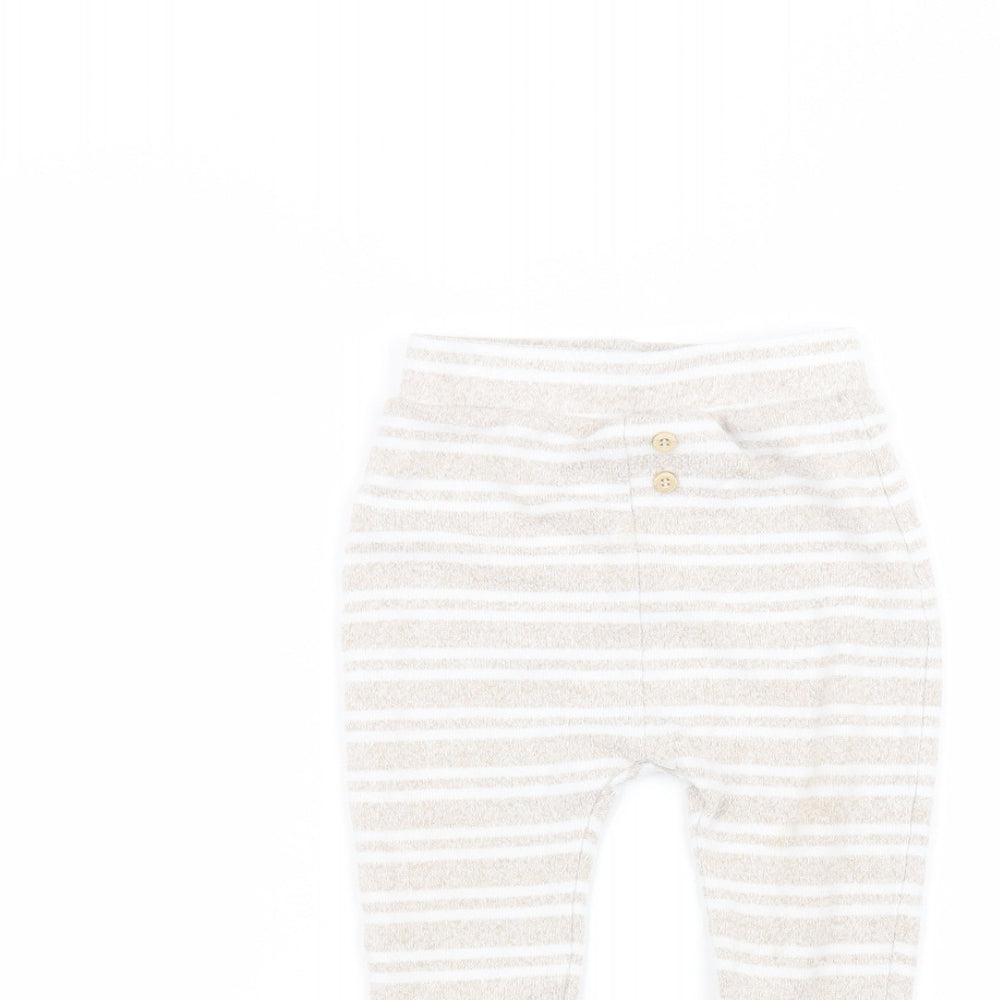 George Baby White Striped  Sweatpants Trousers Size 12-18 Months