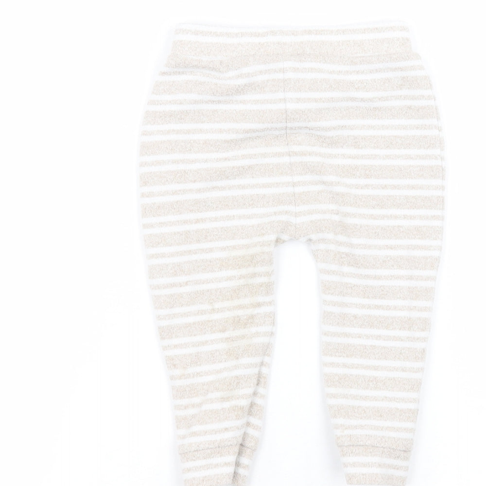 George Baby White Striped  Sweatpants Trousers Size 12-18 Months