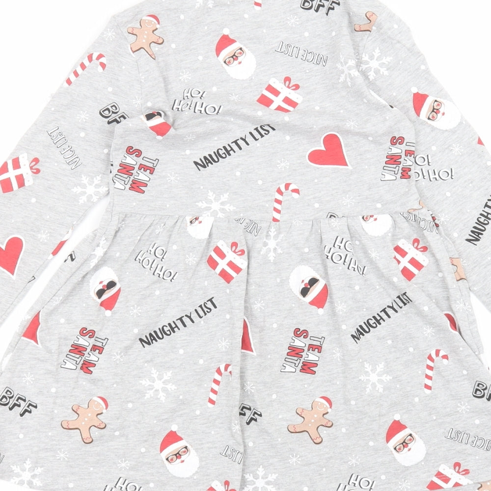 pep&Co Girls Grey   A-Line  Size 7-8 Years