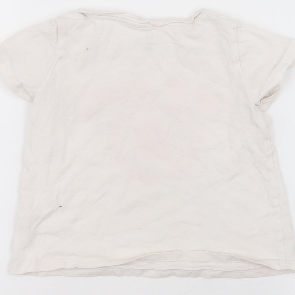 Gap Girls White   Basic T-Shirt Size 4 Years