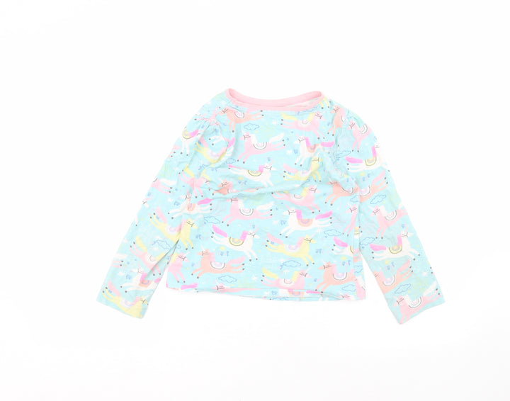 George Girls Blue Basic T-Shirt Size 8-9 Years