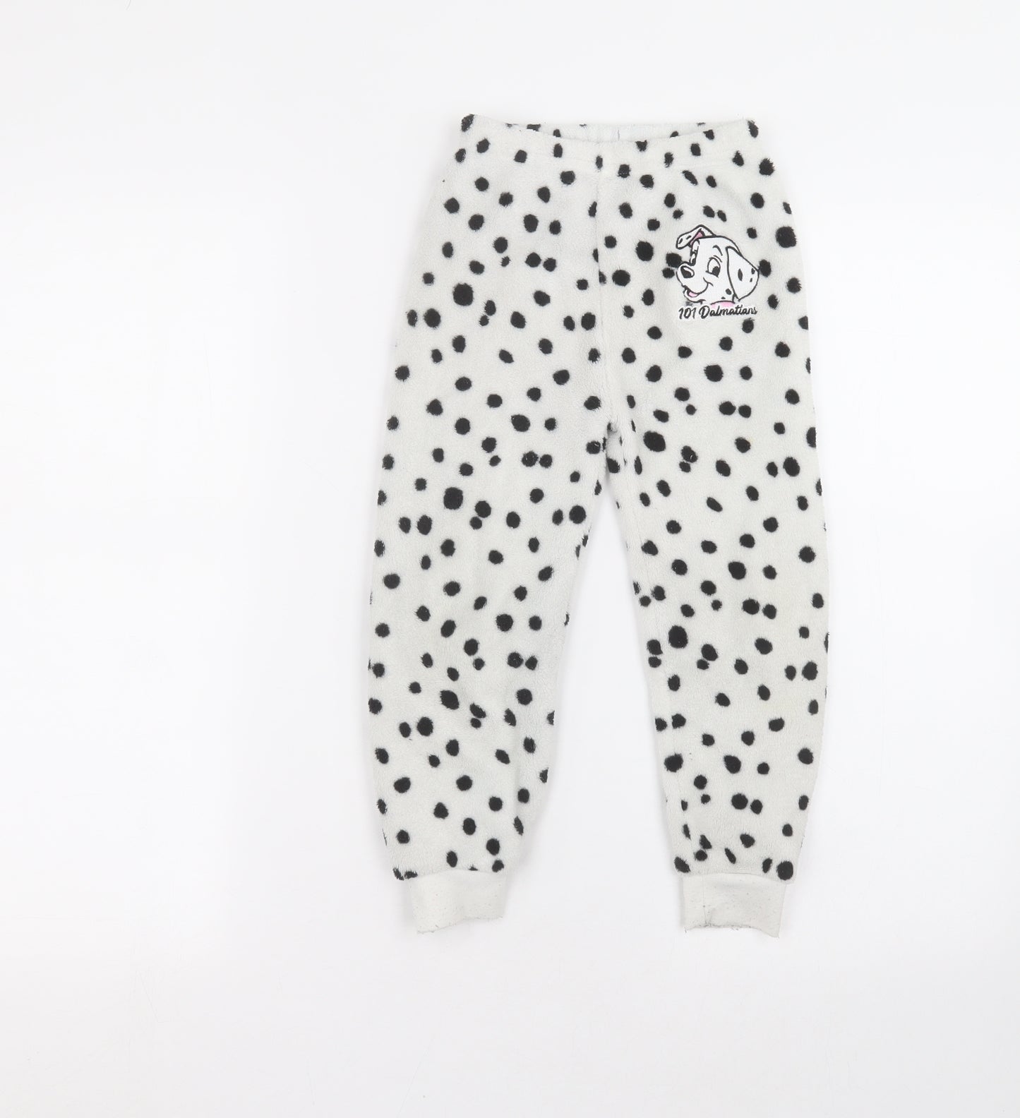 Primark Girls White Polka Dot  Sweatpants Trousers Size 4-5 Years