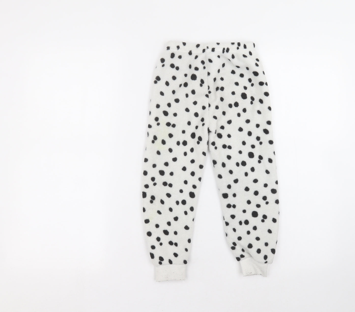 Primark Girls White Polka Dot  Sweatpants Trousers Size 4-5 Years
