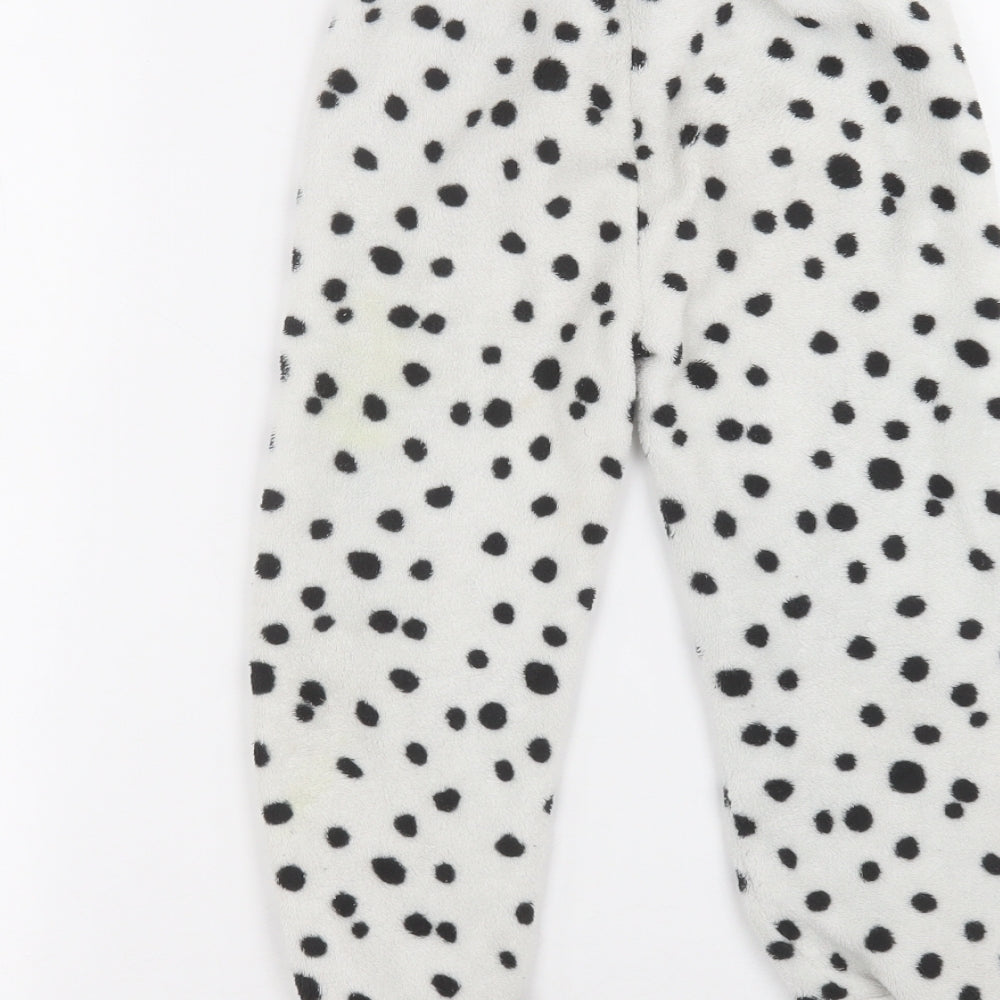 Primark Girls White Polka Dot  Sweatpants Trousers Size 4-5 Years