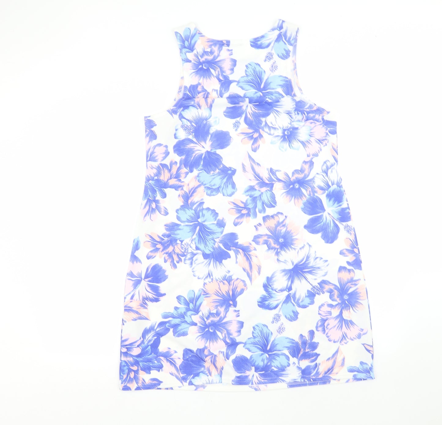 Boohoo Womens White Floral  A-Line  Size 16
