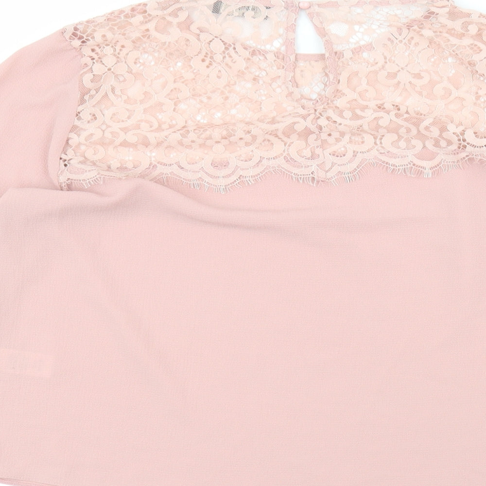 Papaya Womens Pink   Basic Blouse Size 12