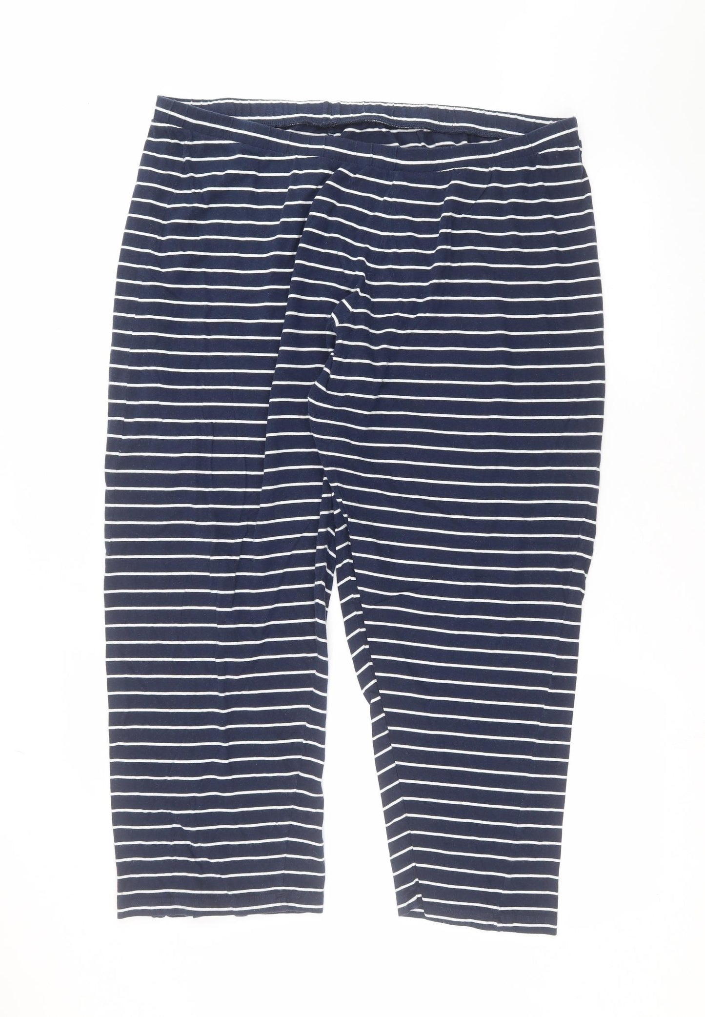 F&F Womens Blue Striped  Sweatpants Trousers Size 20 L25 in