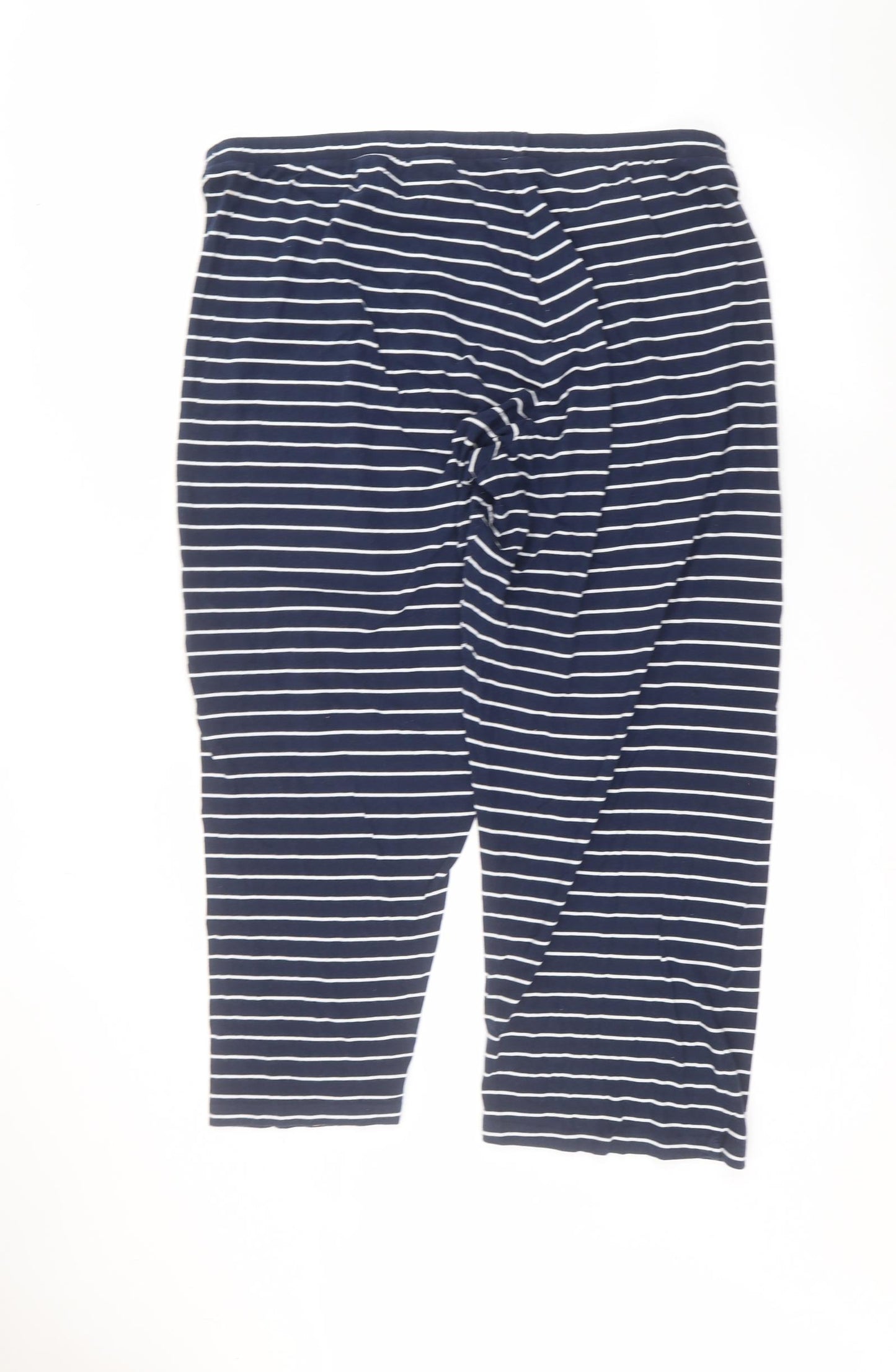 F&F Womens Blue Striped  Sweatpants Trousers Size 20 L25 in