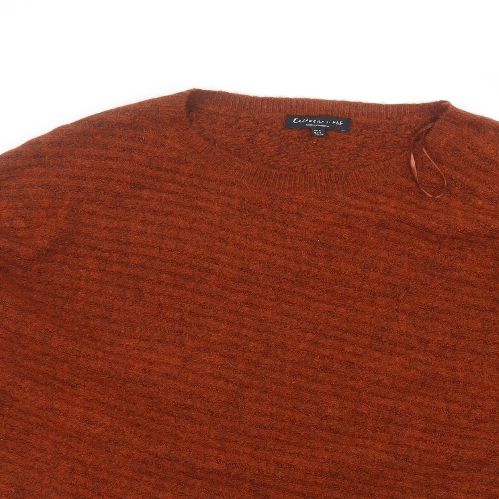 F&F Womens Orange   Pullover Jumper Size 6