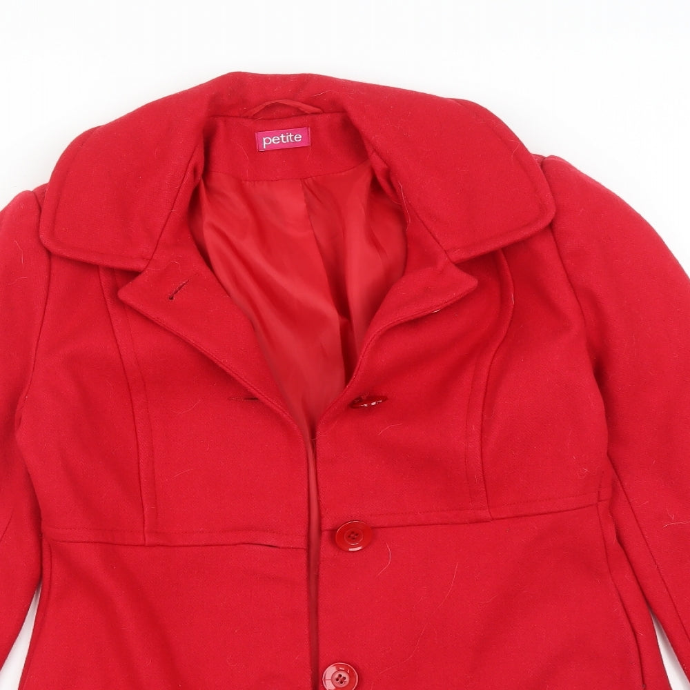 TESCO Womens Red   Trench Coat Coat Size 8