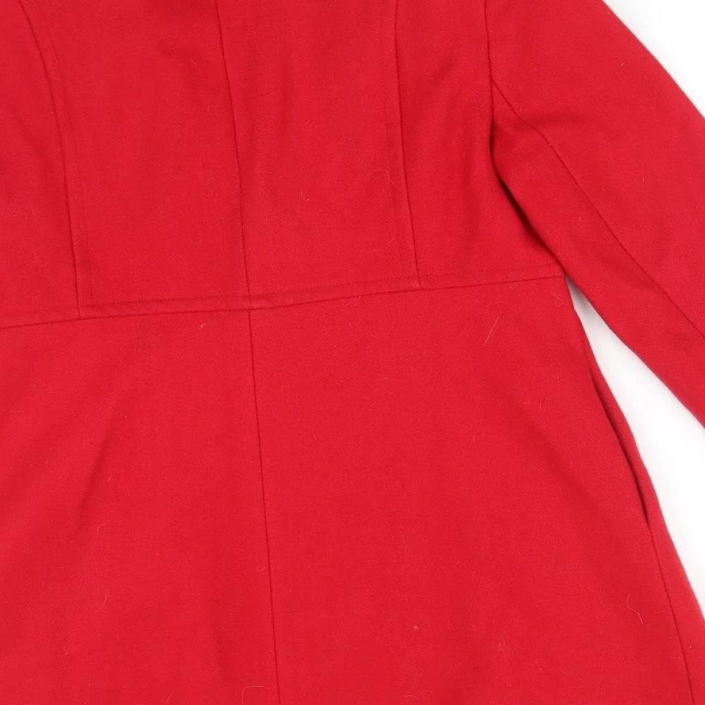 TESCO Womens Red   Trench Coat Coat Size 8