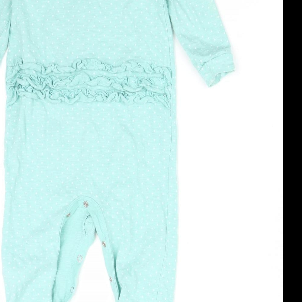 NEXT Baby Green Polka Dot  Babygrow One-Piece Size 12-18 Months