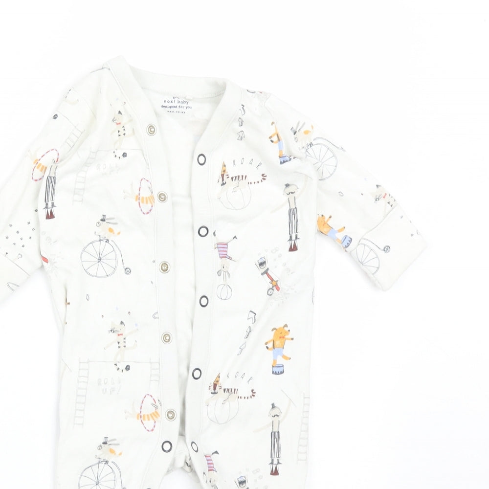 NEXT Baby White   Babygrow One-Piece Size 0-3 Months  - ANIMALS