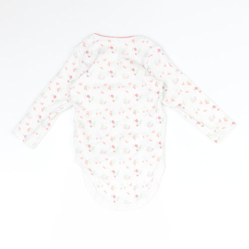 NEXT Girls White Floral  Babygrow One-Piece Size 12-18 Months