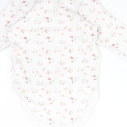NEXT Girls White Floral  Babygrow One-Piece Size 12-18 Months