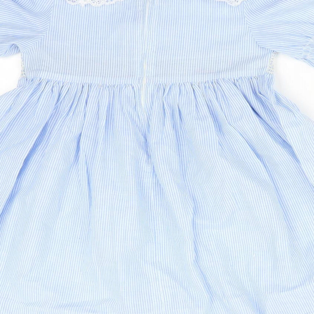 BEGART Girls Blue Striped  A-Line  Size 4 Years  - CHERRY
