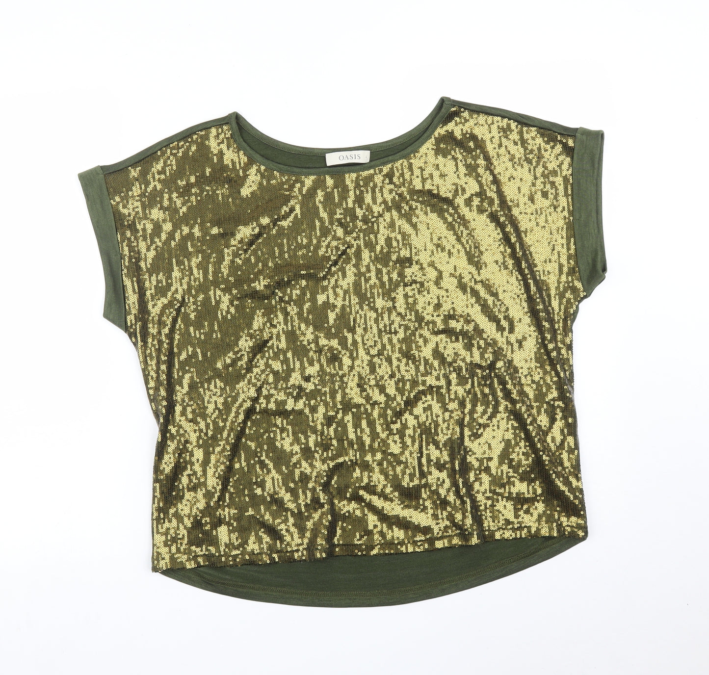 Oasis Womens Green   Basic T-Shirt Size L